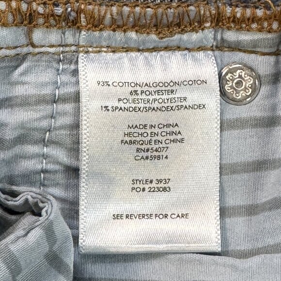 Cabi Womens Blue Denim Stars Slim Fit Boyfriend Jeans Cropped Rolled Cuffs Sz 6 - Picture 8 of 15